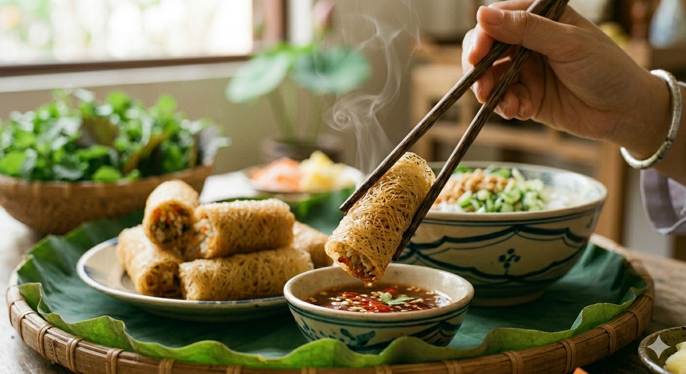 Chả giò Việt Nam giòn rụm